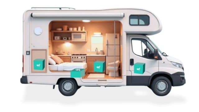 Visualização de dentro da Sprinter da Fábrica UP Motorhome