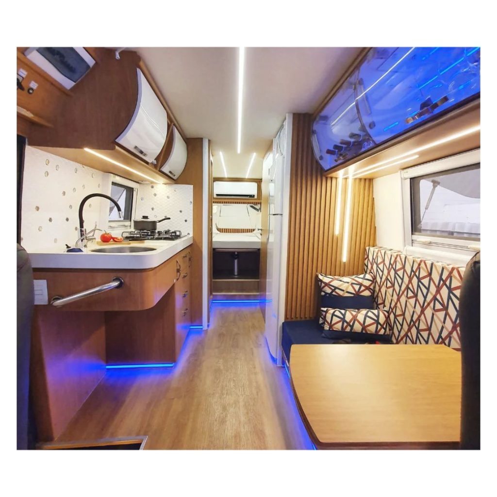 Design interno motorhome da Empresa Liberty Motorhome